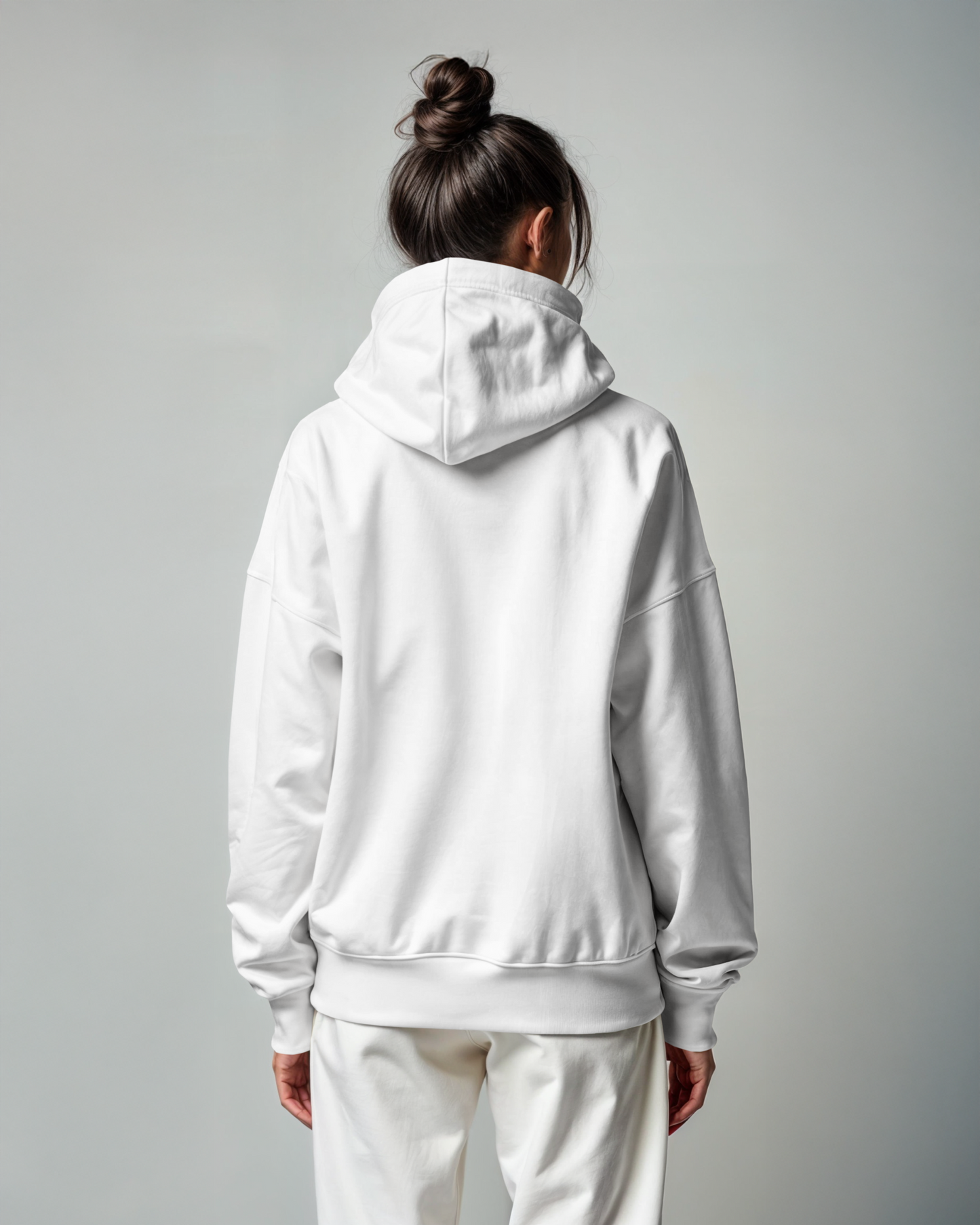 White Signature Simple Hoodie