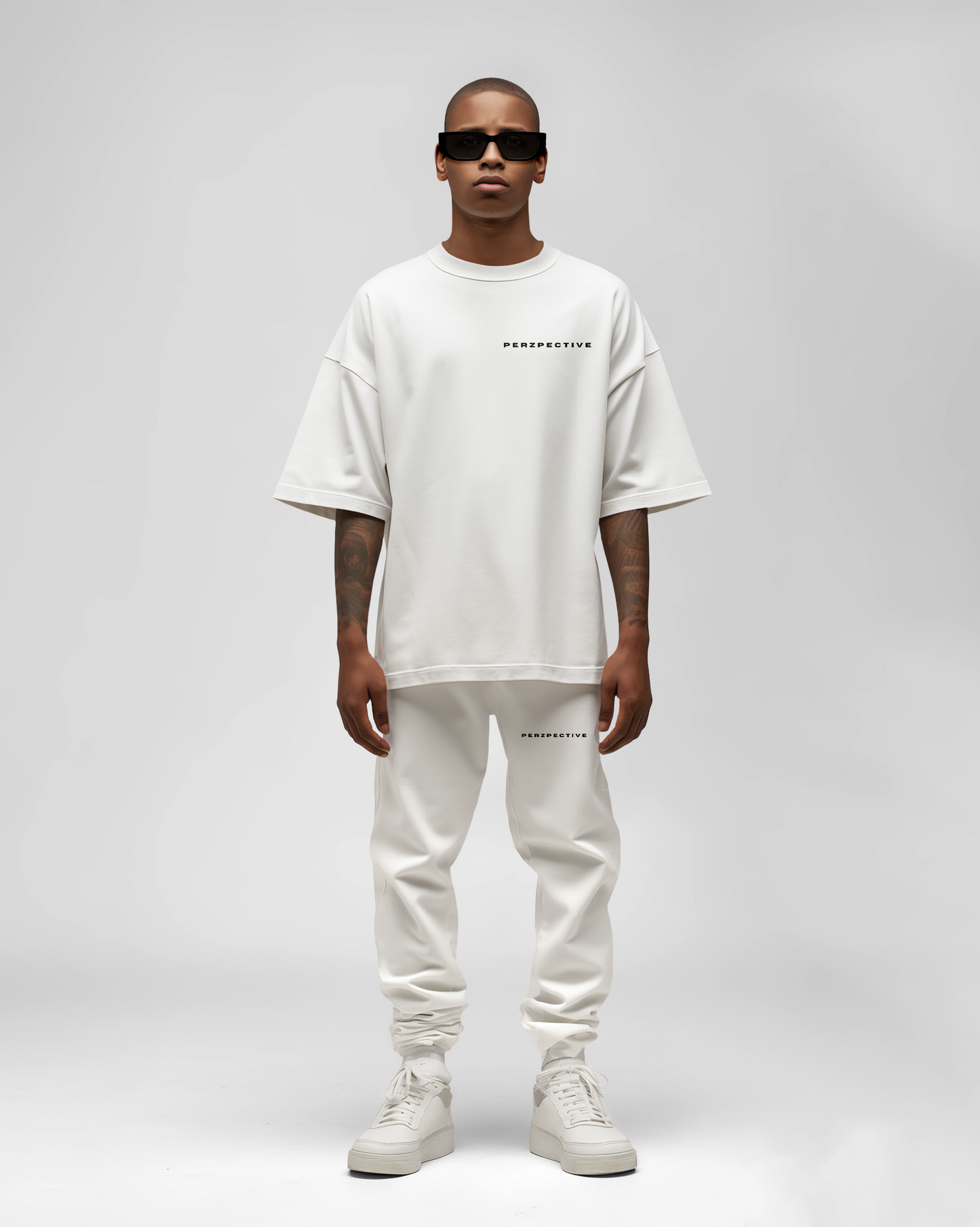 Signature Set - Tee & Pant White