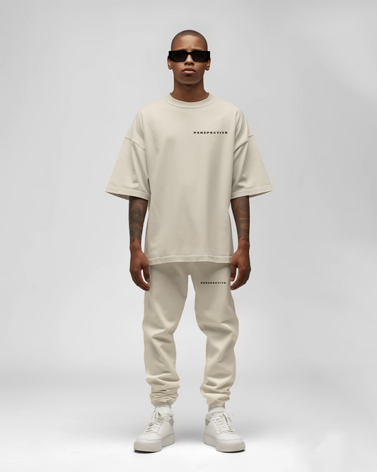 Signature Set - Tee & Pant Beige